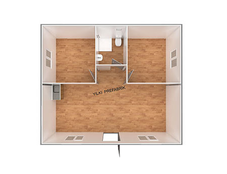 42 m2 konteyner ev