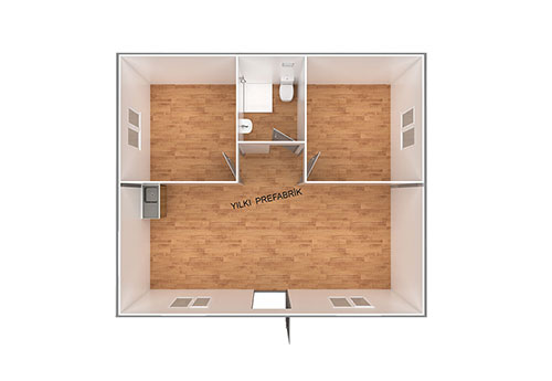 42 m2 konteyner ev